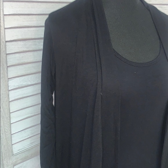 Black Slouchy Pocket Cardigan - Picture 2 of 2